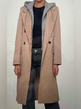 Avec Les Filles hooded trench coat